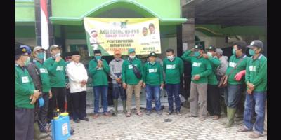 DPC PKB dan PC NU Lamongan Mulai Lakukan Penyemprotan Disinfektan Hari ini  