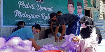 DPC PKB Morut Salurkan Bantuan 10 Ton Beras ke Warga Terdampak Corona