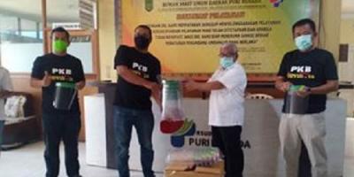 Dapat Sumbangan Face Shield, Direktur RSUD Puri Husada Tembilahan: Terima Kasih PKB