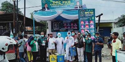Penerima Paket Sembako dari DPC PKB Subang Wajib Cuci Tangan