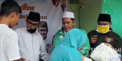 DPC PKB Kabupaten Sukabumi Bagikan Ribuan Paket Sembako dan Masker  