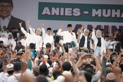 Anies-Muhaimin Kampanye Akbar di Pasuruan, Dihadiri Rhoma Irama